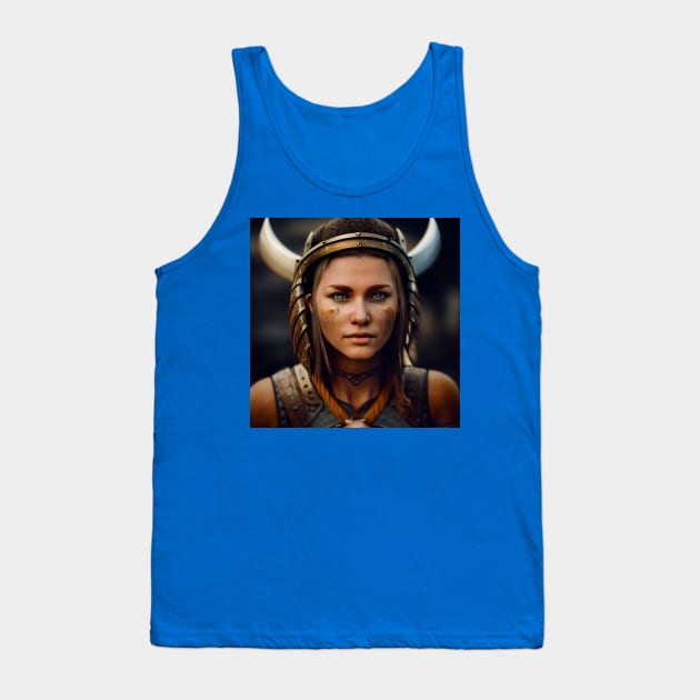 Viking Shield Maiden Tank Top by Grassroots Green